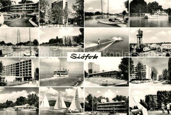 Siofok Teilansichten Hotels Wasserturm Badestr