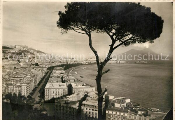Napoli Neapel Küstenpanorama Vulkan Vesuv