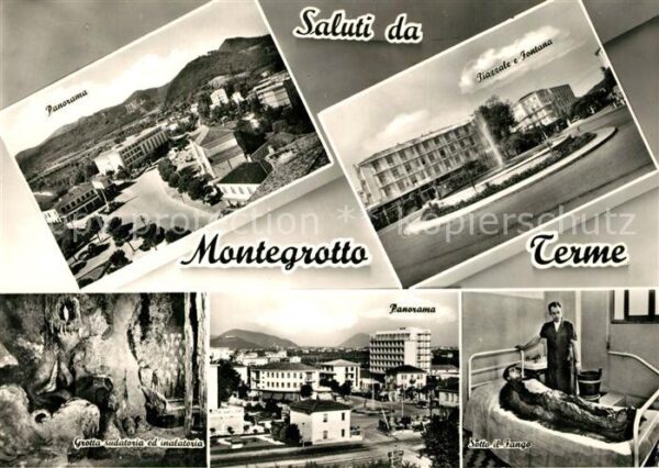 Montegrotto Terme Panorama Piazzale e Fontana Grotta Fang