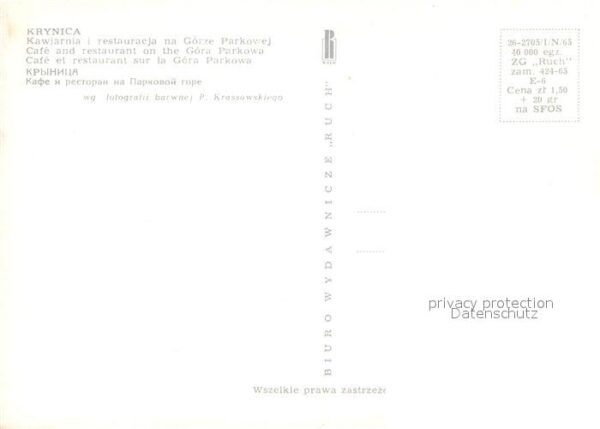 Krynica-Zdroj Cafe Restaurant Gora Parkowa Bergrestau – Bild 2