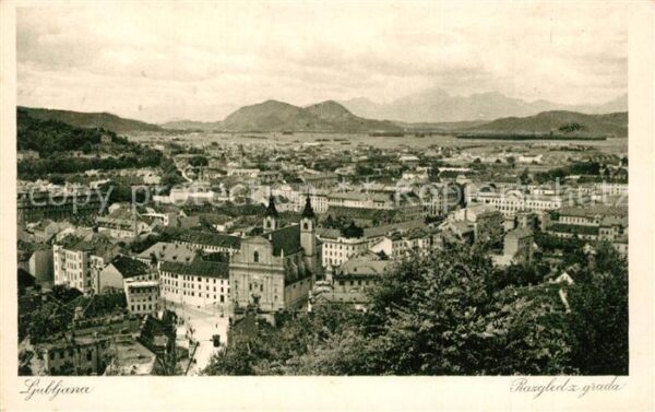 Ljubljana Laibach Stadtpanorama