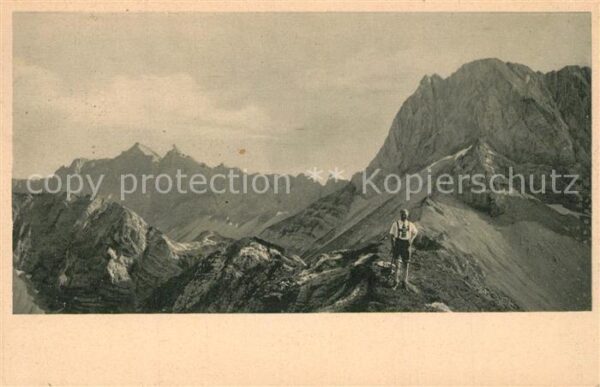 Lamsenjoch Gebirgspanorama Blick gegen Hochnissl