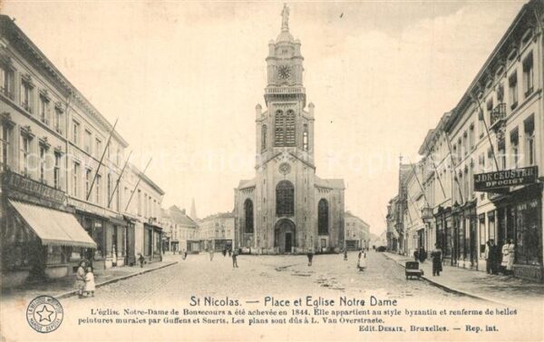 Saint-Nicolas Waes Place et Eglise Notre Dame
