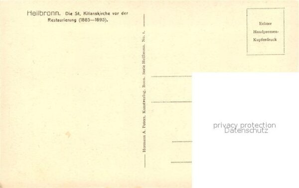 Heilbronn Neckar St Kilianskirche vor der Restaurierung – Bild 2