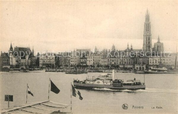 Anvers Antwerpen La Rade Vapeur La Ville Eglise