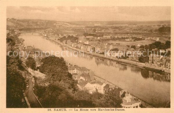 Namur sur Meuse La Meuse vers Marches les Dames