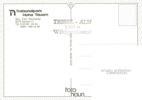Aschau Zillertal Wildgerlostal Trisslalm Panorama Nation – Bild 2