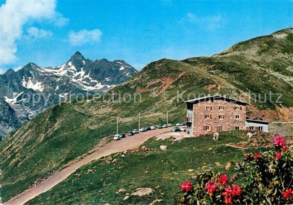Penserjoch Passo di Pennes Alpenrosenhof Passo Pennes con Corno Bi
