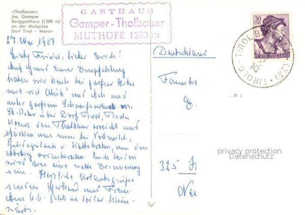 Dorf Tirol Berggasthaus Thalbauer an der Mutspitze – Bild 2