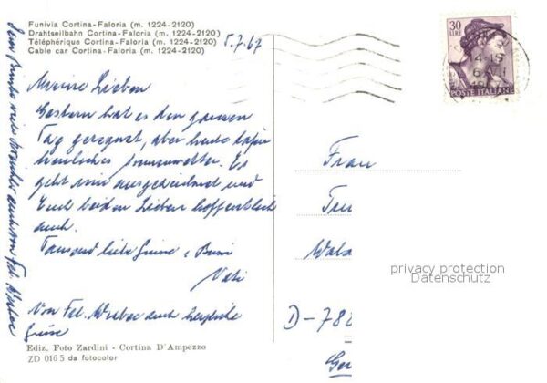 Cortina d Ampezzo Funivia Cortina Faloria Drahtseilbahn A – Bild 2