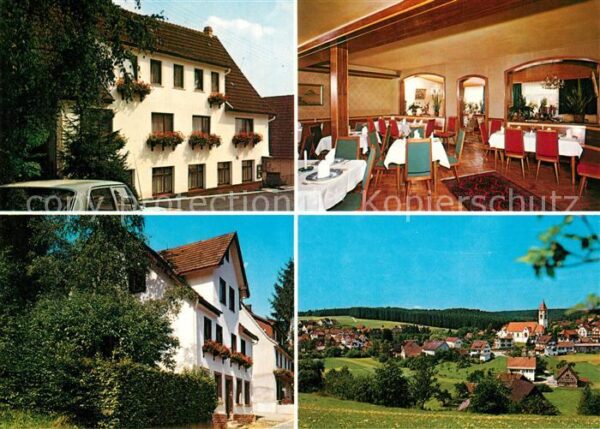 Waldachtal Hotel Pension Hirsch Ortsansicht mit Ki