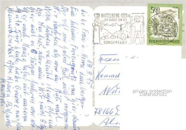 Mittelberg Kleinwalsertal Fiderepasshütte Berghaus Alpen – Bild 2