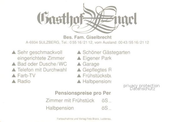 Sulzberg Vorarlberg Gasthof Engel Restaurant Motiv mit Kirc – Bild 2