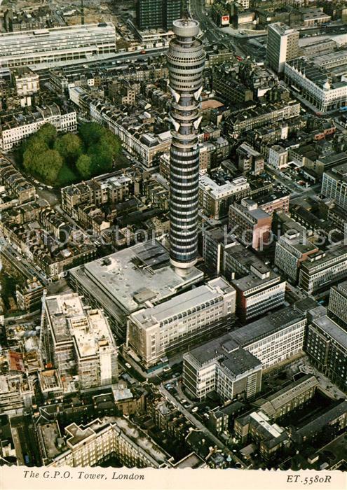 London The G.P.O. Tower ariel view