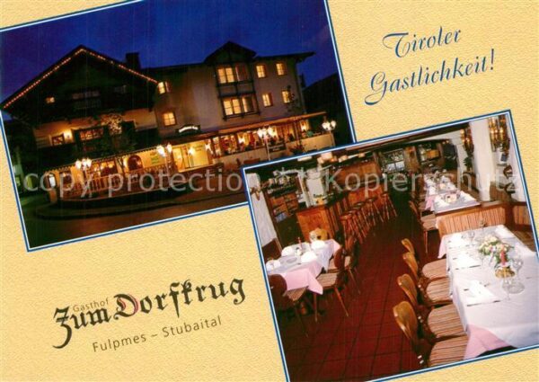 Fulpmes Tirol Gasthof Zum Dorfkrug Restaurant Nachtau