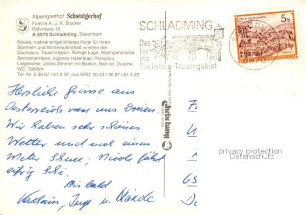 Schladming Obersteiermark Alpengasthof Schwaigerhof Restaurant Te – Bild 2