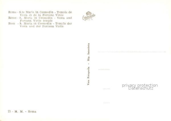 Roma Rom Santa Maria in Cosmedin Tempio di Vesta – Bild 2