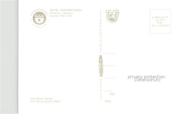 Praha Prahy Prague Hotel International Restaurant Festtafe – Bild 2