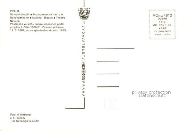 Praha Prahy Prague Narodni Divadlo Nationaltheater – Bild 2