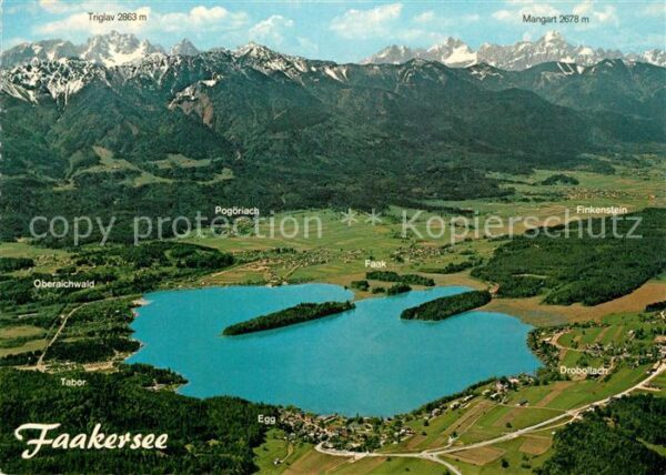 Faakersee und Umgebung Alpenpanorama Fliegeraufna