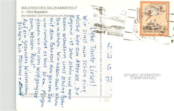Nussdorf Attersee Sommerfrische mit Schafberg Fliegeraufn – Bild 2