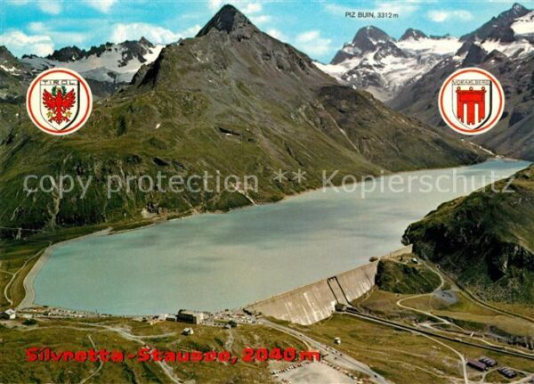 Partenen Vorarlberg Silvretta Stausee Staumauer mit Piz Bui