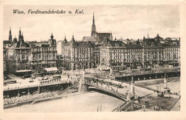 Wien Ferdinandsbr?cke und Kai Strassenbahn