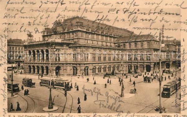 Wien Operntheater Strassenbahnen