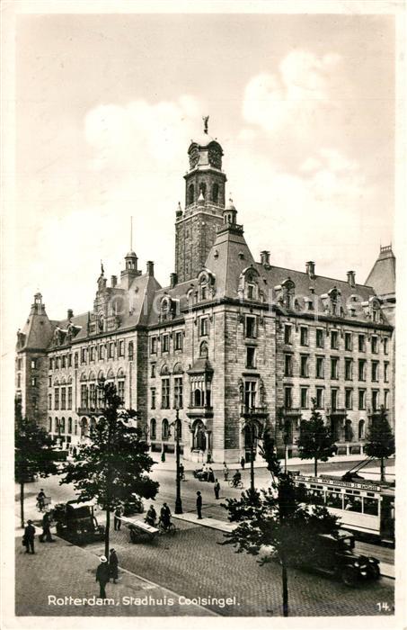 Rotterdam Stadhuis Coolsingel Strassenbahn