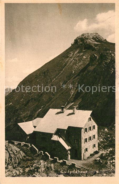 Luitpoldhaus am Hochvogel mit Glasfelderkopft