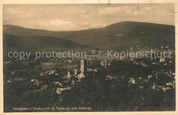 Koenigstein Taunus mit Feldberg und Altkönig