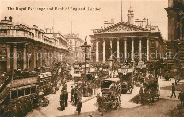 London Bank of England and Royal Exchanges