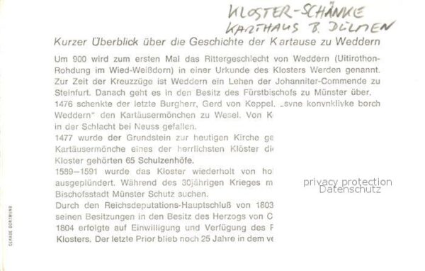 Karthaus Duelmen Klosterschänke – Bild 2