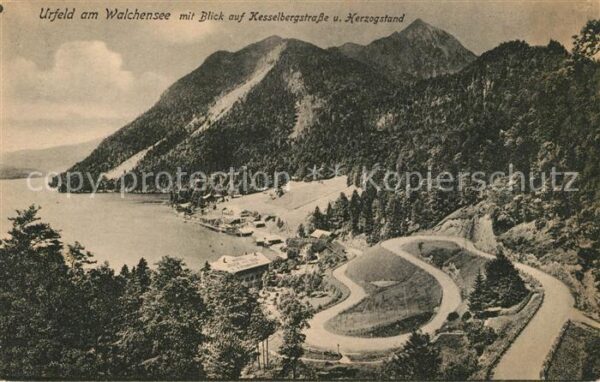 Urfeld Schlehdorf am Walchensee mit Kesselbergstrasse und
