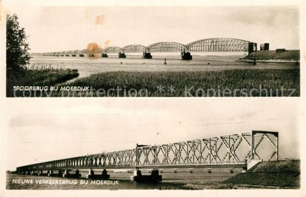 Moerdijk NL Spoorbrug Niuuwe Verkeersbrug