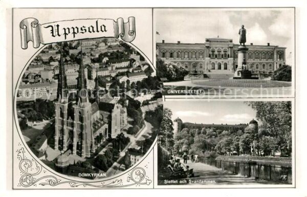 Uppsala Domkyrkan Universitetet Slottet och Sva