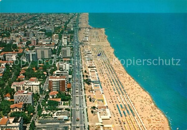 Riccione Fliegeraufnahme mit Strand