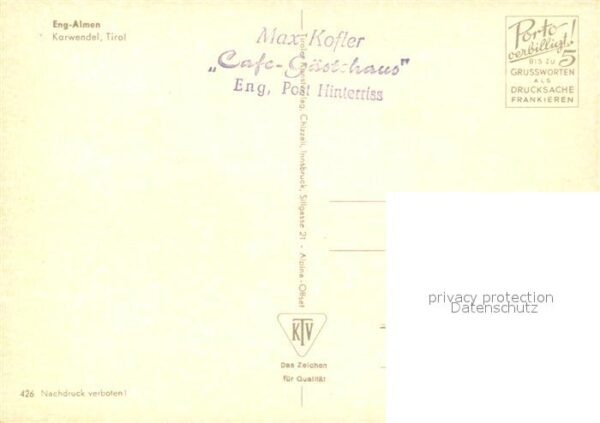 Eng Alm Karwendel Max Kofler Caf? G?stehaus – Bild 2