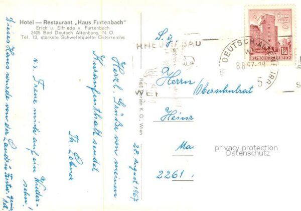 Bad Deutsch-Altenburg Hotel Restaurant Haus Furtenbach Uferpa – Bild 2