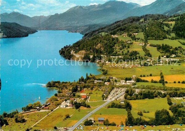 Doebriach Millstaettersee Alpenpanorama Fliegeraufnahme