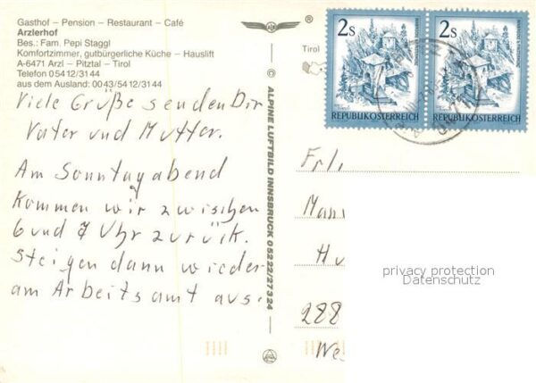 Arzl Pitztal Gasthof Pension Restaurant Arzlerhof – Bild 2