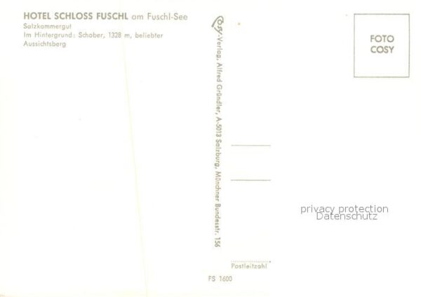 Fuschl See Salzkammergut Hotel Schloss Fuschl mit Schober Aussic – Bild 2