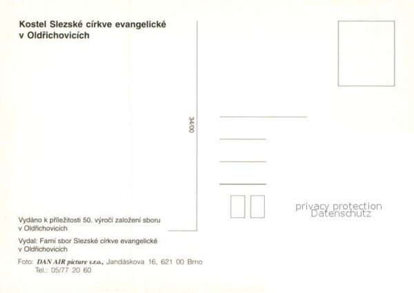 Oldrichow Oldrichov Evangelicky kostel Kirche Fliegeraufnah – Bild 2