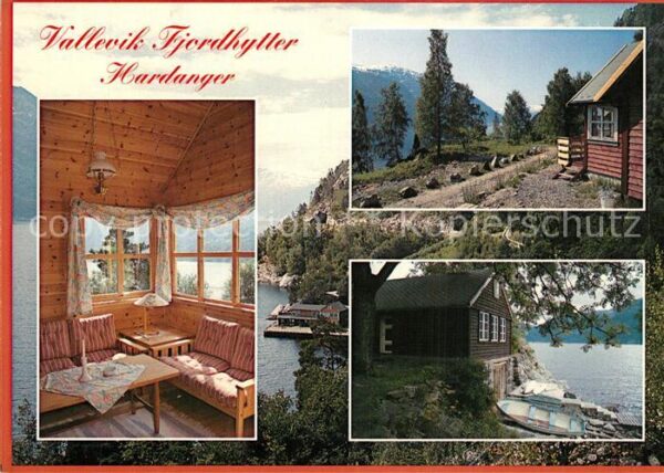 Hardanger Vallevik Fjordhytter Holzhaus am Fjord