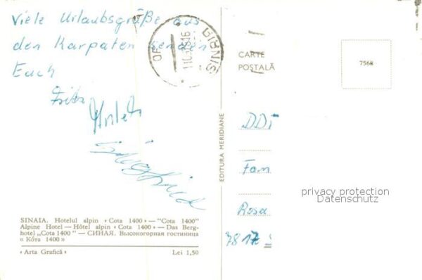 Sinaia Hotelul Alpin Cota Berghotel Bergbahn K – Bild 2