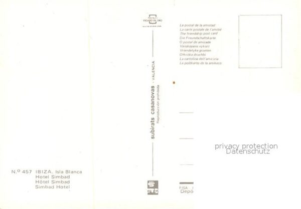 Ibiza Islas Baleares Hotel Simbad Strand Fliegeraufnahme Lan – Bild 2