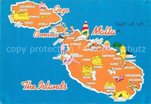 Malta Landkarte der Mittelmeerinsel