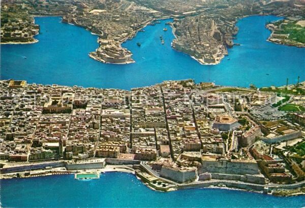 Valetta Malta Grand Harbour Fliegeraufnahme