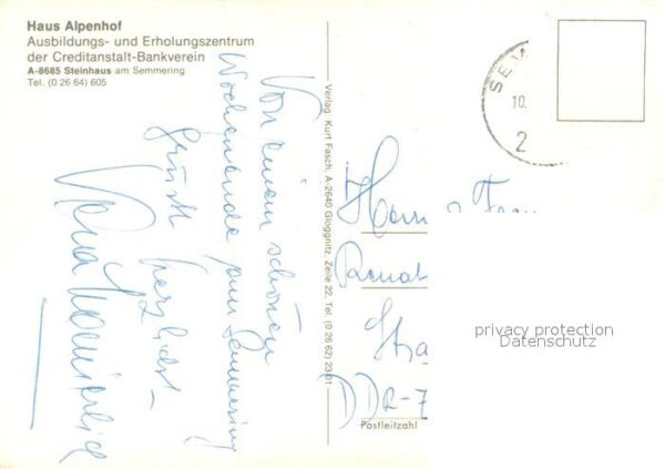 Steinhaus Semmering Haus Alpenhof Ausbildungs- und Erholung – Bild 2