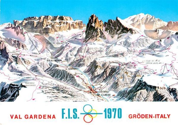 Ortisei St Ulrich Übersicht Skigebiet Alpine Ski Weltmeis